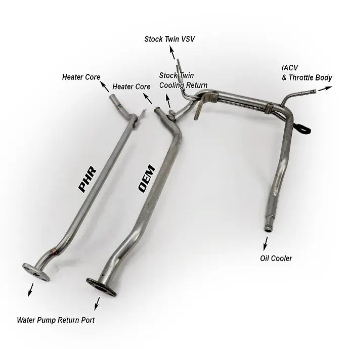 Power House Racing - PHR Heater Return Pipe for 2JZGE - 01020651