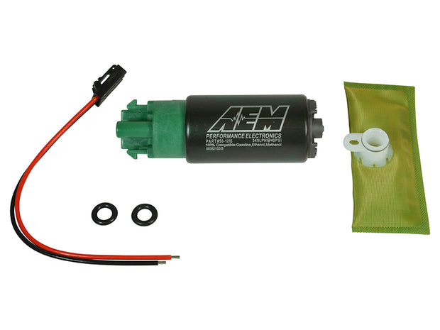 AEM 340LPH 65mm Fuel Pump Kit w/ Mounting Hooks - Ethanol Compatible - Boost Factory