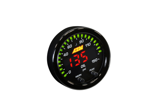 AEM X-Series 0-150 Oil Pressure Gauge Kit - Boost Factory