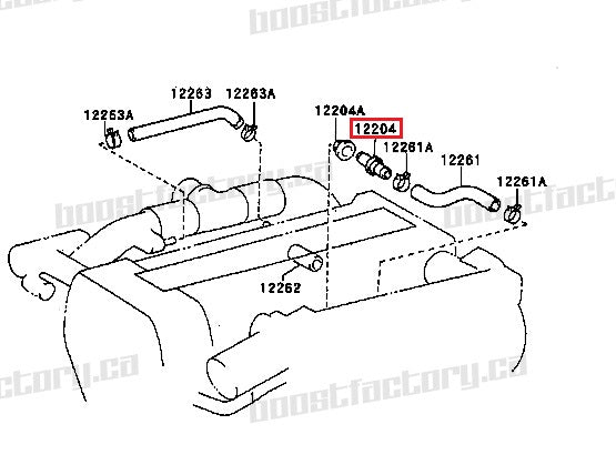 Genuine Toyota 1JZ-GTE VVTi PCV Valve - 12204-88402