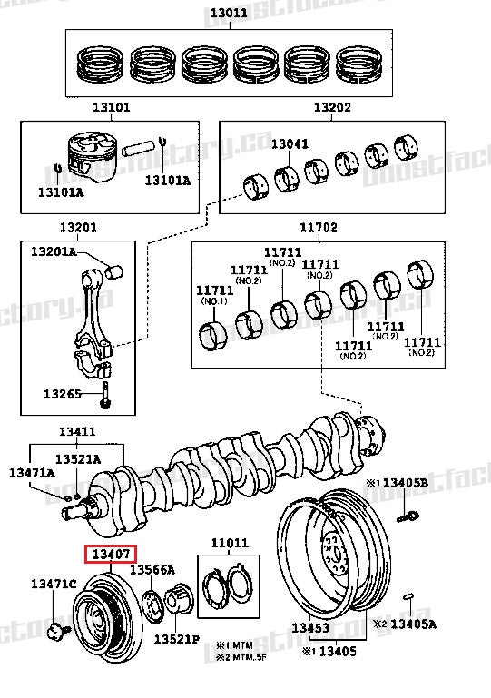 Genuine Toyota 1JZ 2JZ ALL Crank shaft Pulley - 13407-46020