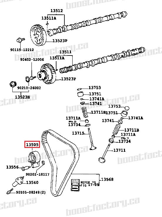 Genuine Toyota 1JZ-GTE VVTi Timing Belt Idler Pulley - 13505-46070 - Boost Factory