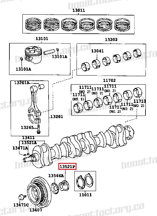 Genuine Toyota 1JZ & 2JZ VVTi ONLY Crankshaft Timing Pulley 36-2 13521-46040