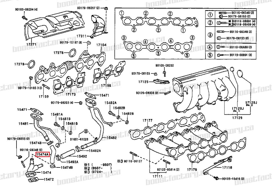 Genuine Toyota 2JZ-GTE Turbo Oil Drain Hose Front - 15491-46020