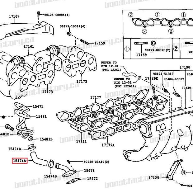 Genuine Toyota 1JZ-GTE VVTi Turbo Oil Drain Hose - 15491-88411 - Discontinued