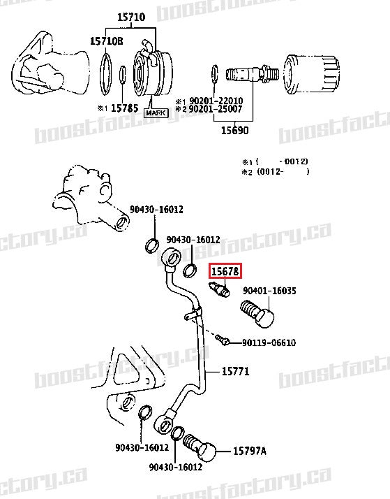 Genuine Toyota 1JZ 2JZ VVTi Oil Control Filter - 15678-46020