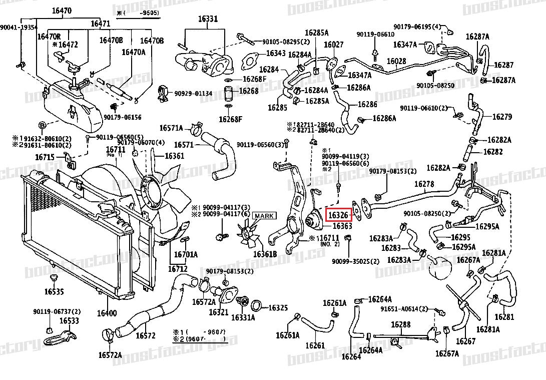Genuine Toyota 1JZ GTE 2JZ GTE ALL Rear Water Pipe Gasket - 16325-46010