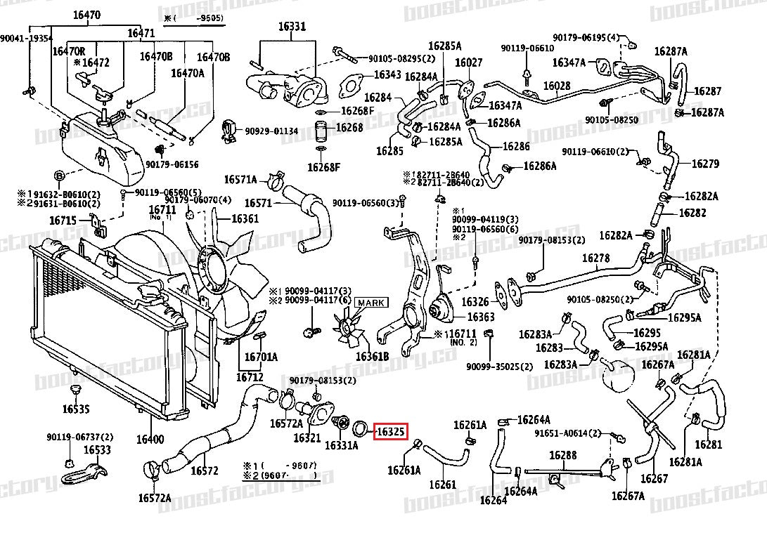 Genuine Toyota 1JZ & 2JZ-GTE Thermostat O-Ring VVTi And NON VVTi -16325-62010