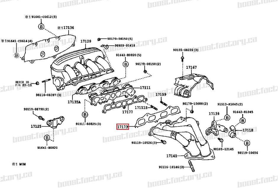 Genuine Toyota 3SGE Beams Exhaust Manifold Gasket - 17173-88560