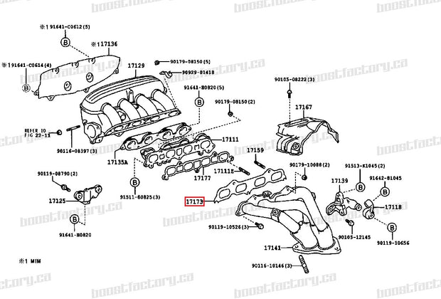 Genuine Toyota 3SGE Beams Exhaust Manifold Gasket - 17173-88560