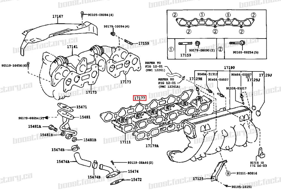 Genuine Toyota 1JZ-GTE VVTi Intake Manifold Gasket 17177-88410