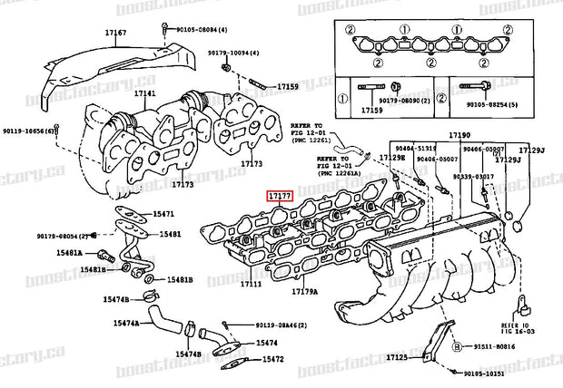 Genuine Toyota 1JZ-GTE VVTi Intake Manifold Gasket 17177-88410 - Boost Factory