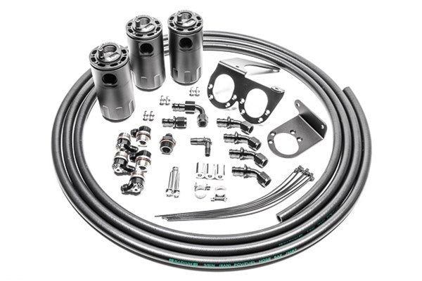 Radium Engineering Nissan R35 GT-R Triple Catch Can Kit - 20-0566-FL