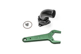 Radium Engineering FCST-X 3-Bolt Remote Fill Neck 24AN Elbow 1.5in Barb - 20-1047