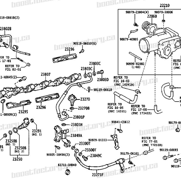 Genuine Toyota 2JZ GTE VVTi Throttle Body Gasket - 22271-46080