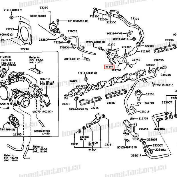 Genuine Toyota 2JZ-GTE Non VVTi Idle Air Control Gasket - 22278-46010