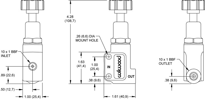 GKTech - Wilwood Brake Bias Valve 260-12627 - 889545067040
