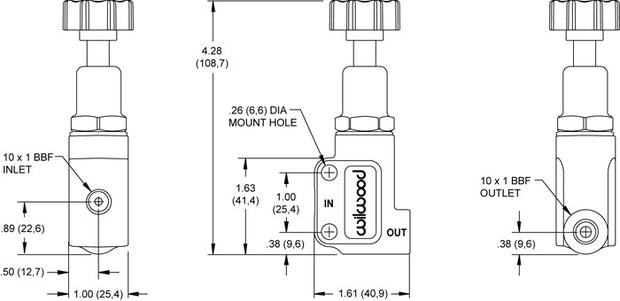 GKTech - Wilwood Brake Bias Valve 260-12627 - 889545067040