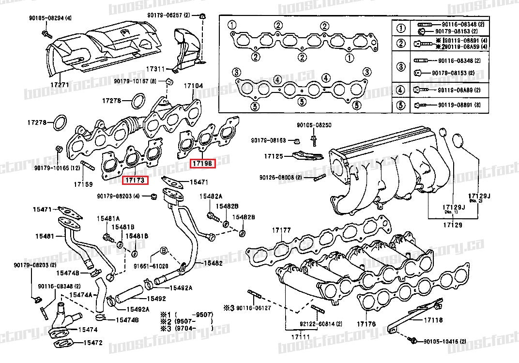 Genuine Toyota 2JZ-GTE Exhaust Manifold Gaskets