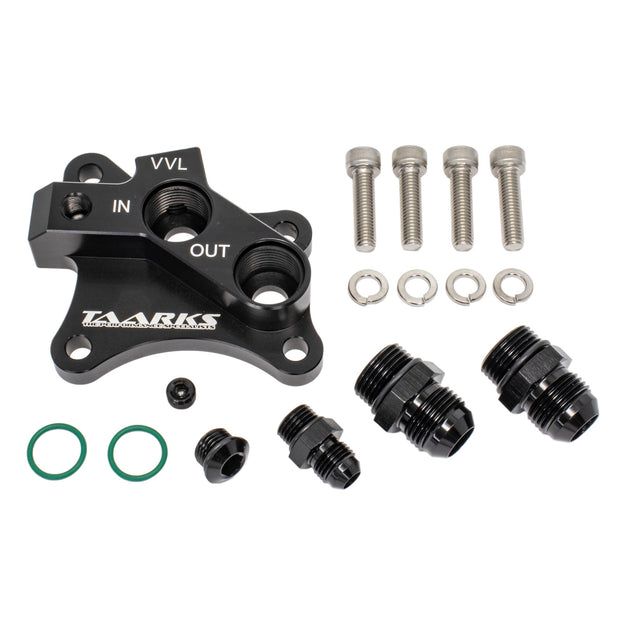 HI OCTANE / TAARKS RACING - SR20 RWD OIL BLOCK ADAPTOR V2 -10AN - 100003-BLK