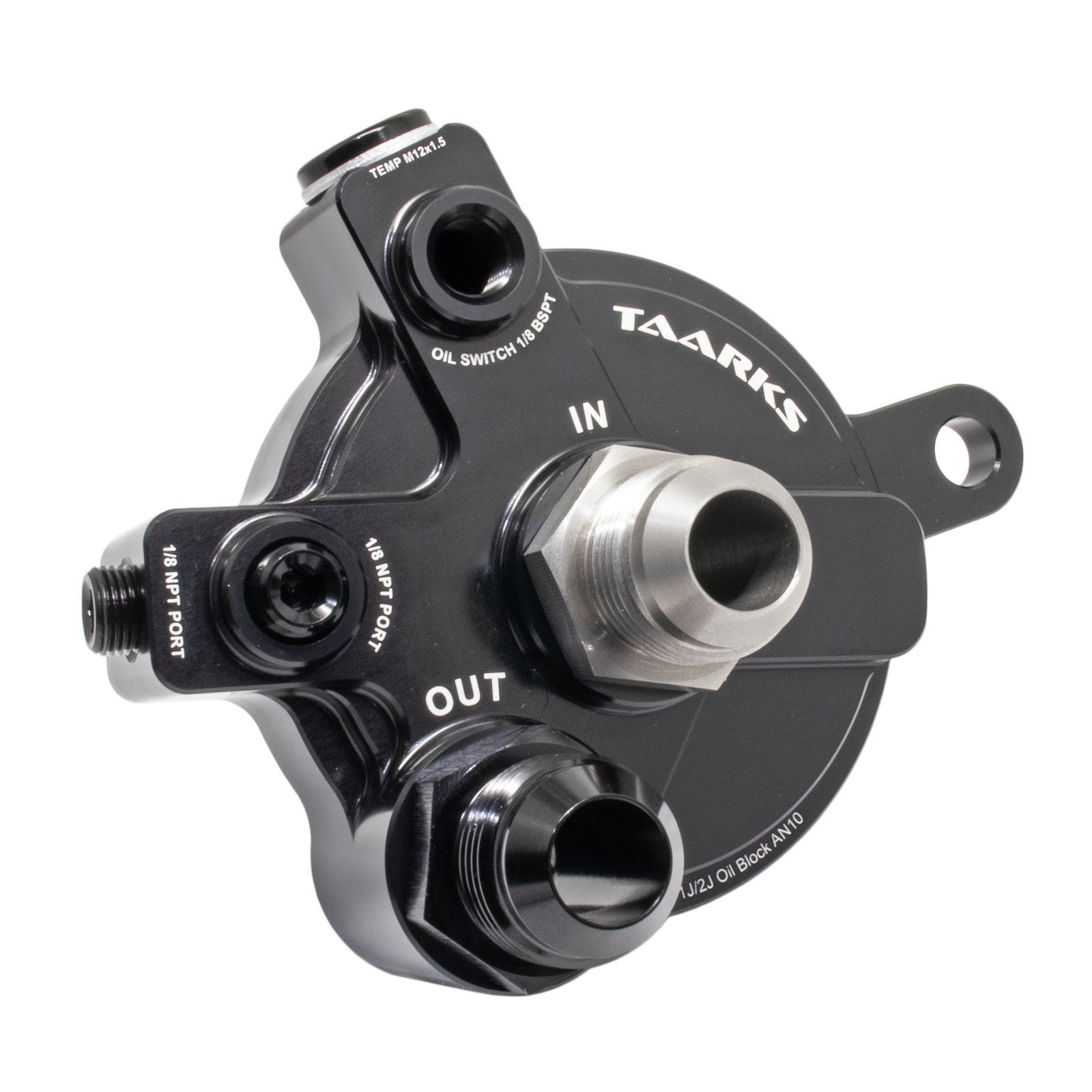 HI OCTANE / TAARKS RACING - 1JZ & 2JZ  OIL BLOCK ADAPTOR -10AN - 100045-BLK