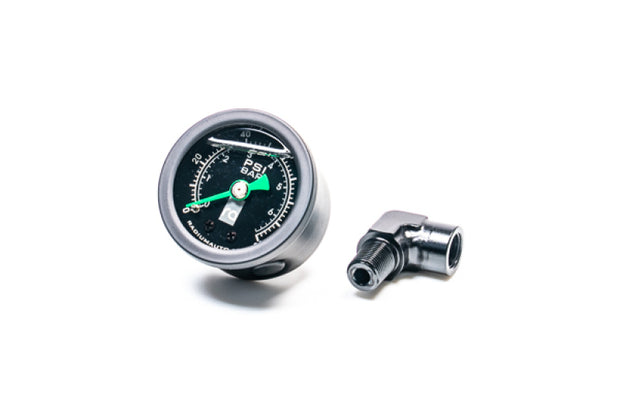 Radium Engineering 0-100 PSI Fuel Pressure Gauge With 90 Degree Adapter - Boost Factory
