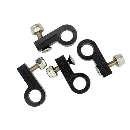 Performance World - 543102 5/8" Line Aluminum P-Clamps. Black. 2/pk