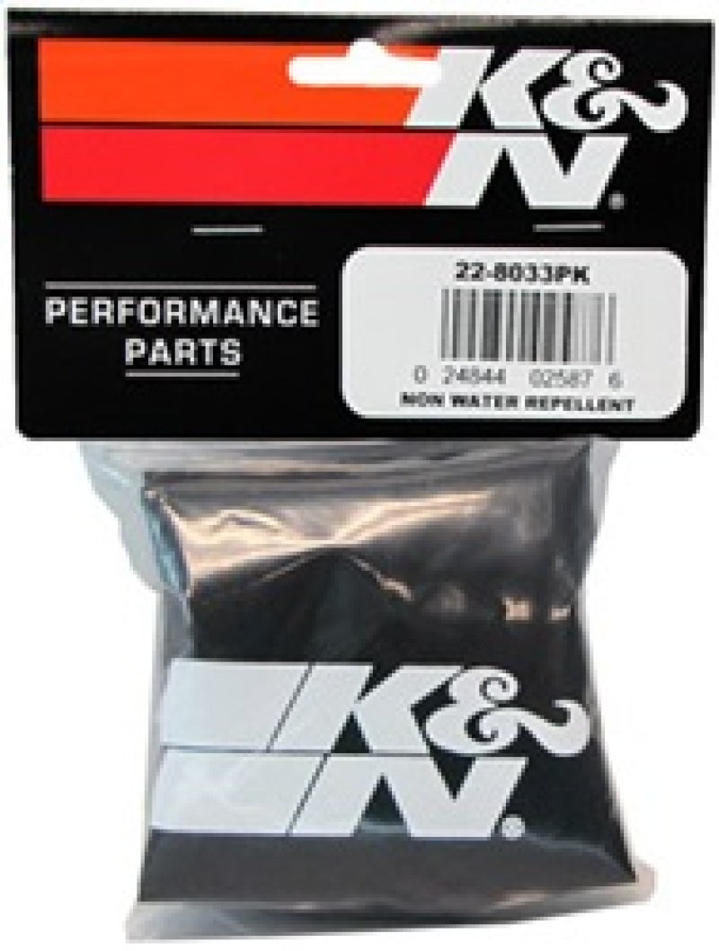 K&N Precharger Tapered Air Filter Wrap Black 6in Height / 6in Diameter - 22-8033PK
