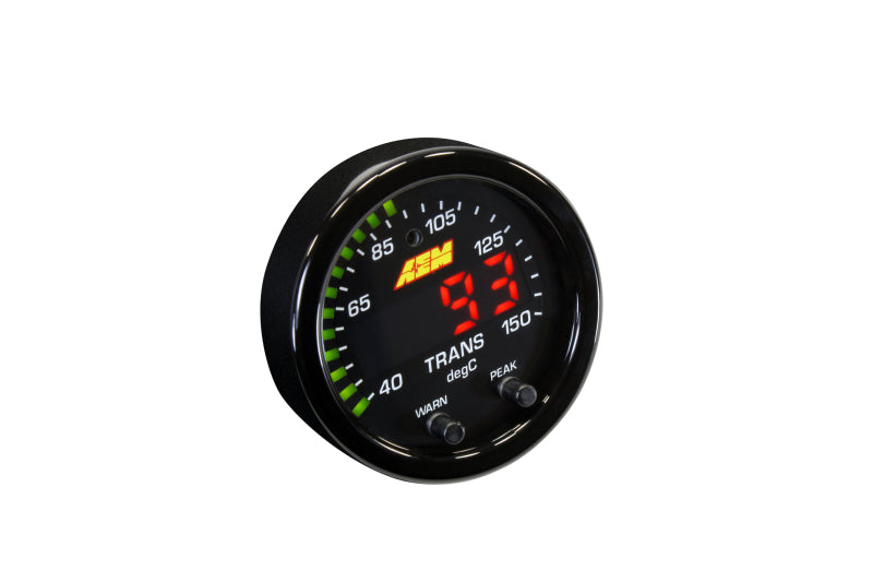 AEM X-Series Temperature 100-300F Gauge Kit (ONLY Black Bezel and Water Temp. Faceplate) - Boost Factory