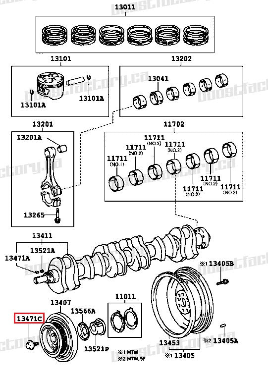 Genuine Toyota 1JZ/2JZ Crankshaft Pulley Bolt 90119-18002