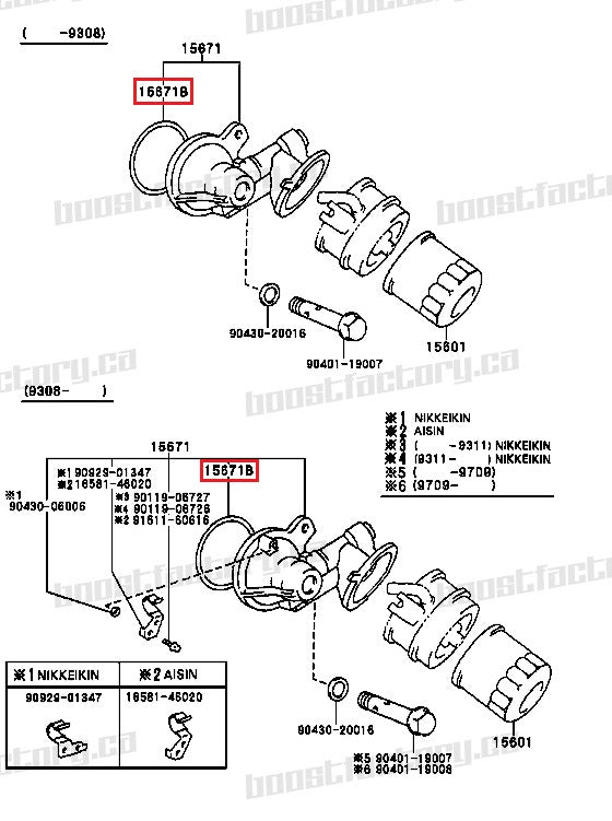Genuine Toyota 1JZ 2JZ Oil Filter Bracket to Engine Block O Ring 90301-68005