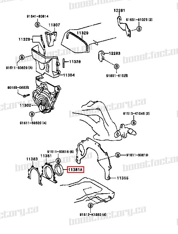 Genuine Toyota Altezza Beams 3SGE Rear Main Seal - 90311-89001 - Boost Factory