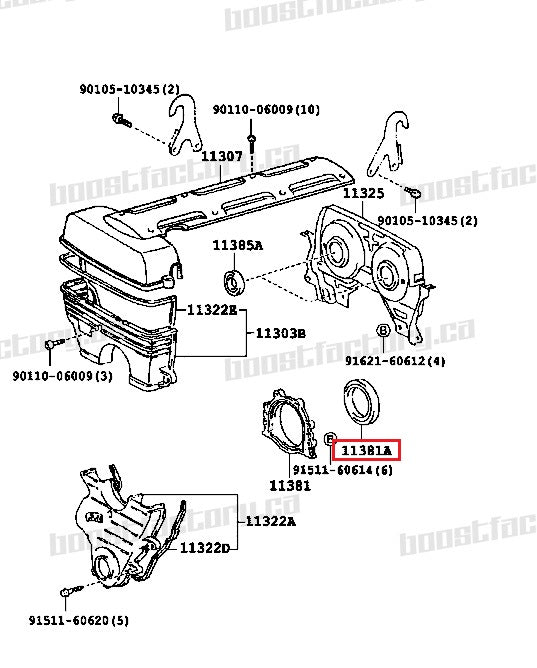 Genuine Toyota 1JZ / 2JZ Rear Main Seal 90311-90006
