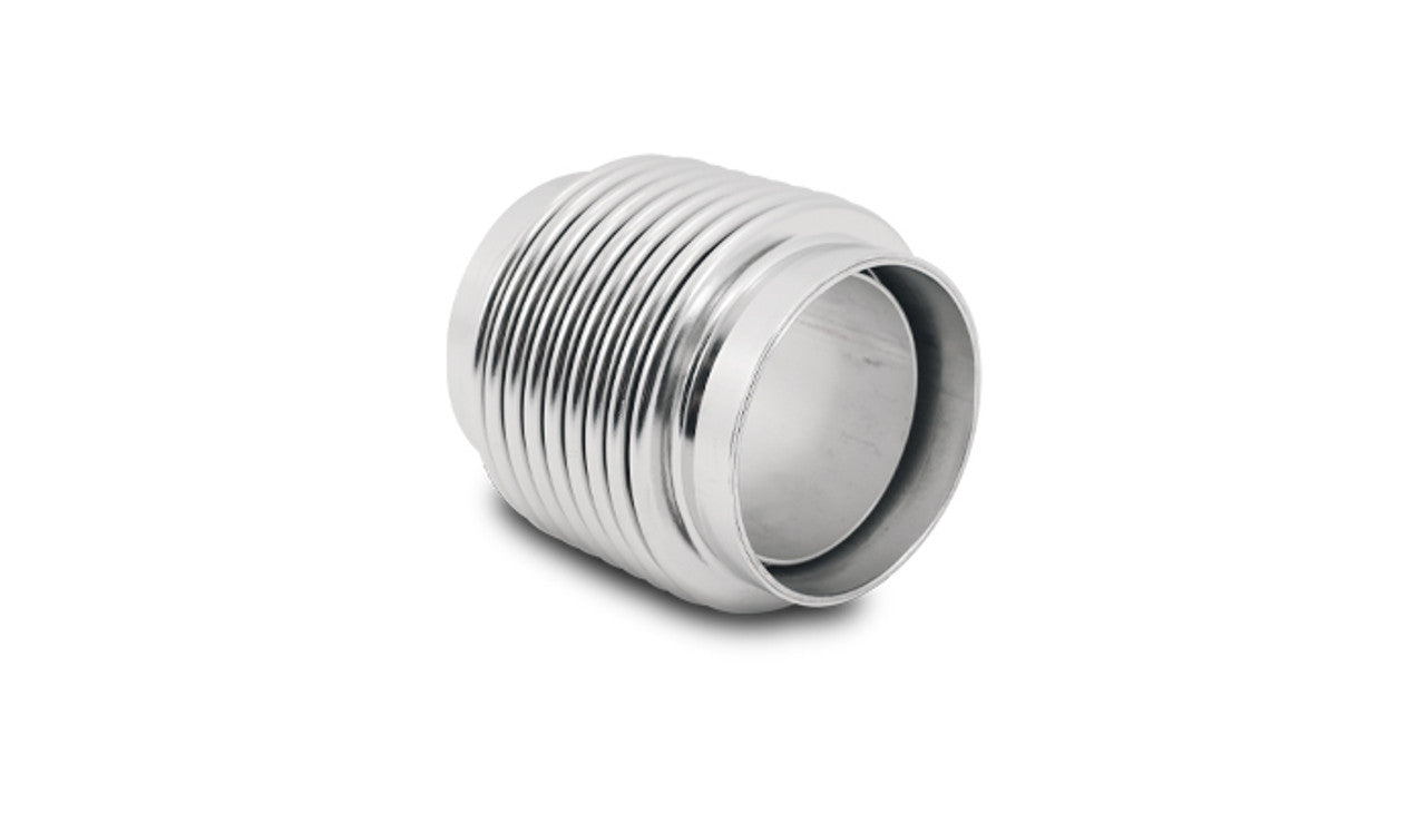 Vibrant SS Bellow Assembly w/ Liner 3.02in Inlet/Outlet ID x 4.00in OAL Electro Polished - 69834