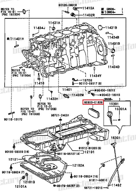 Genuine Toyota 1JZ 2JZ Flywheel Housing Cover - 90950-01809