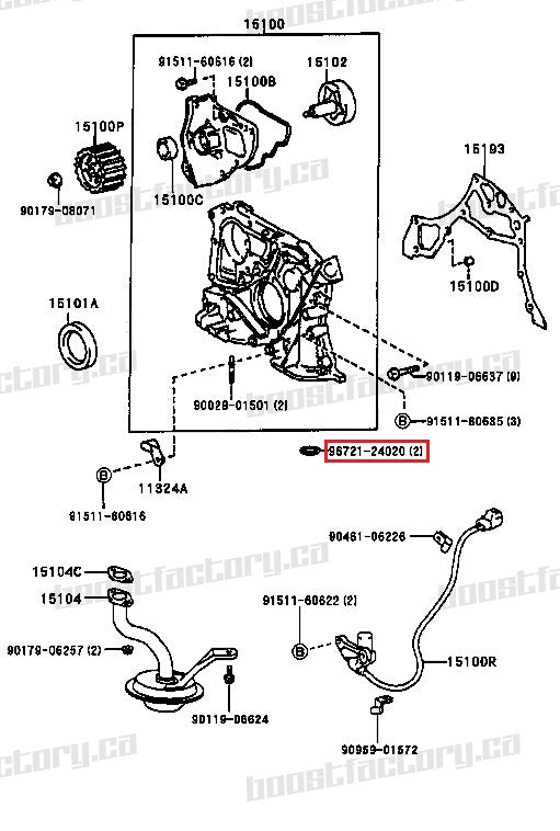 Genuine Toyota Altezza Beams 3SGE Oil Pump O Ring Set - 96721-24020 (2)