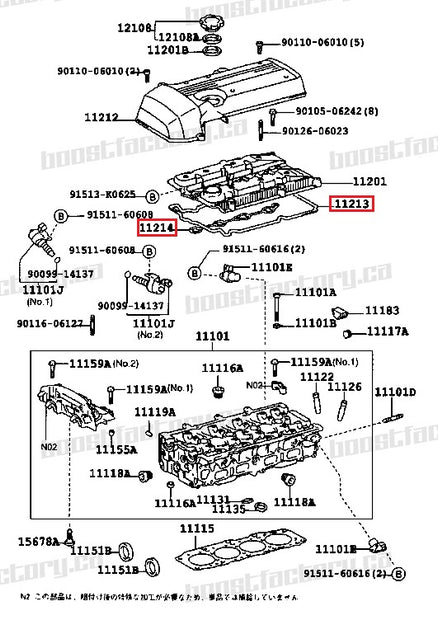 Genuine Toyota Altezza Beams 3SGE Valve Cover Gasket Set