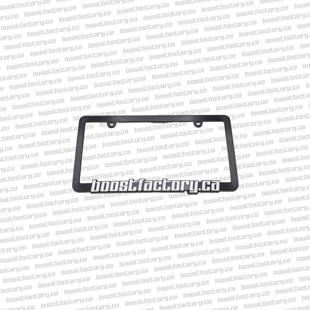 Boost Factory.ca Black Plate Frame w/ White Lettering
