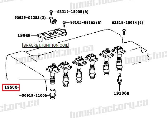 Denso 1JZ / 2JZ Ignition Coil - 90919-02205 - Boost Factory