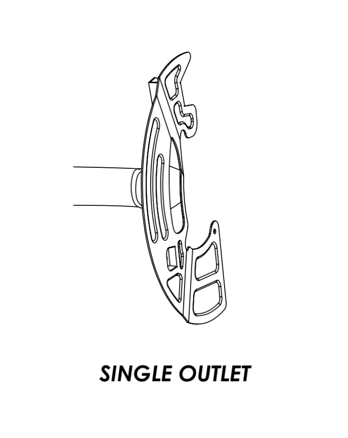 GKTech BMW F8X Front Brake Ducting Single Outlet Shield - F8XX-OUT1 - view 2