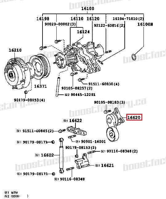 1JZ-GTE / 2JZ-GTE OEM Accessory Belt Tensioner