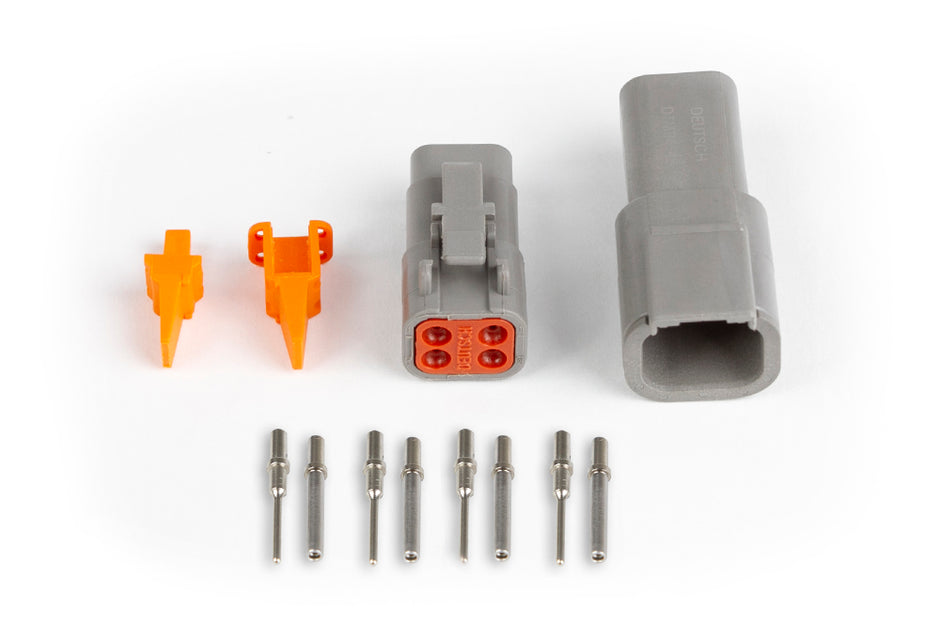 Haltech Plug and Pins Only - Matching Set of Deutsch DTM-4 Connectors (7.5 Amp) - HT-031014
