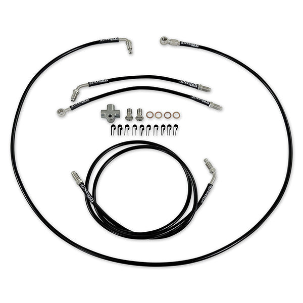 GKTech - Stainless steel braided teflon lined ABS Delete kit - RHD - ABSB-RHD