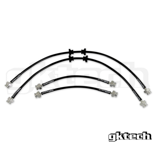 GKTech - R32 GTS-T Braided Brake Line Set - Hard Line Delete Front and Rear set - R32X-HDDL