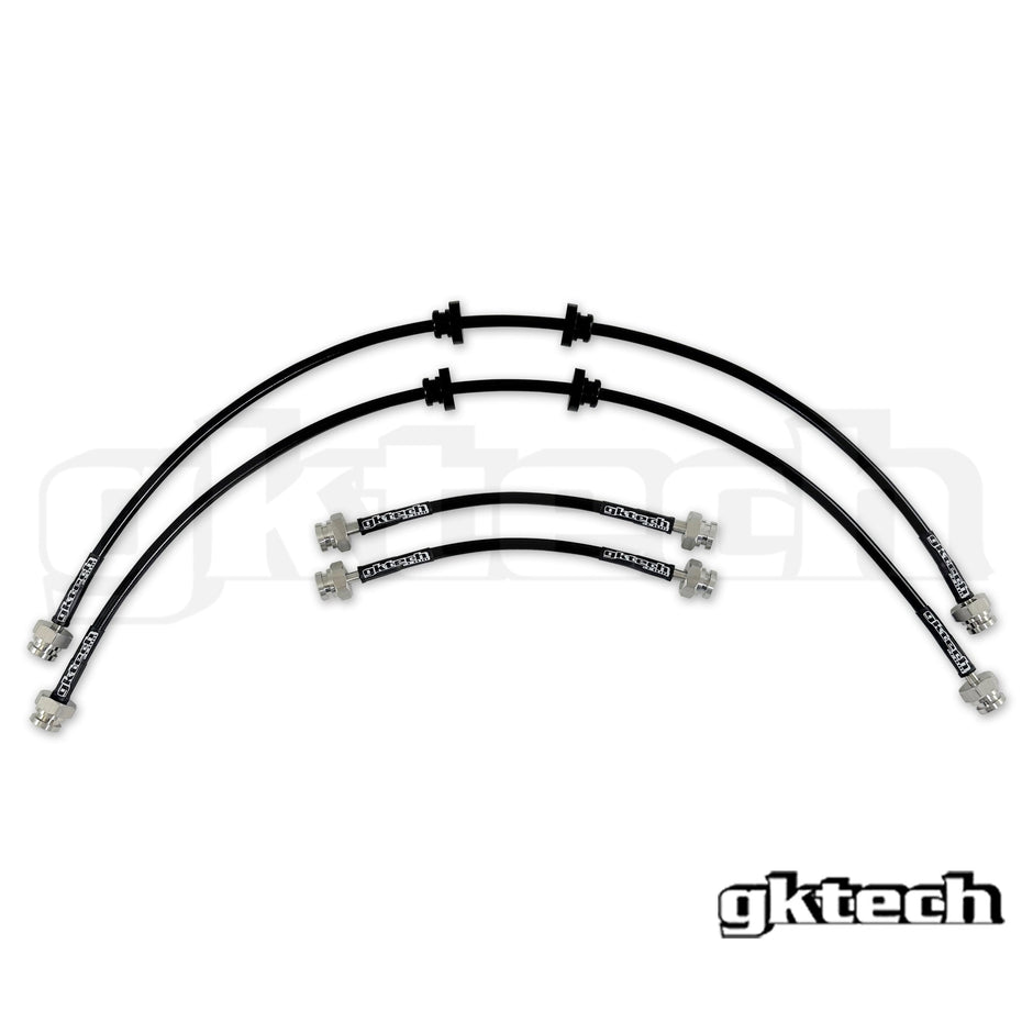 GKTech - Z32 300zx braided brake lines - Hard line delete Front and Rear set - Z32X-HDDL