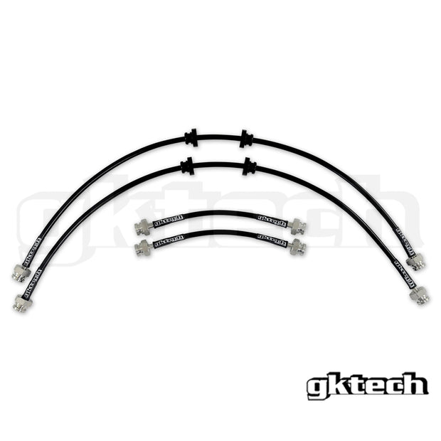 GKTech - Z32 300zx braided brake lines - Hard line delete Front and Rear set - Z32X-HDDL