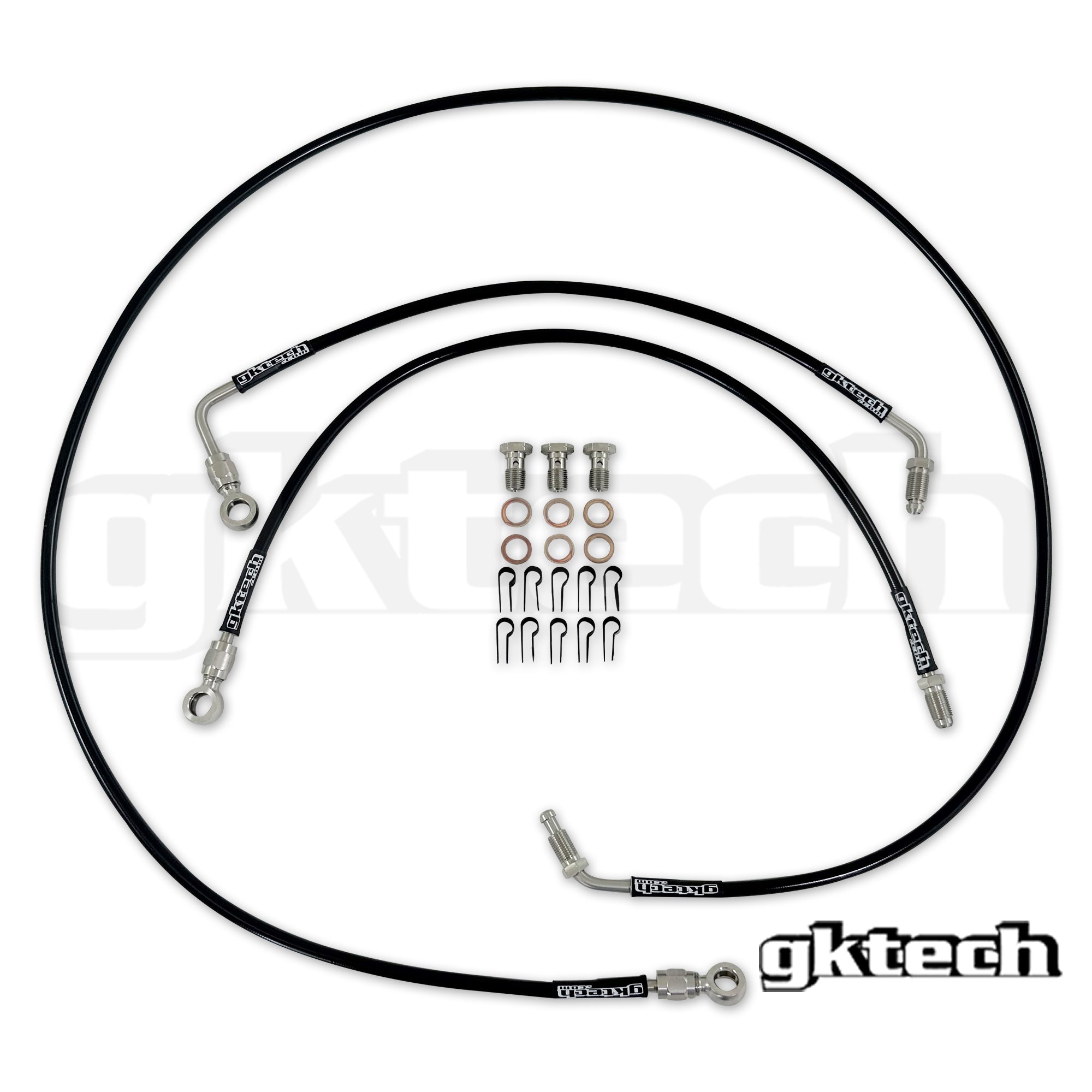 GKTech - R33/R34 Engine bay brake line delete kit - R33X-DLTE