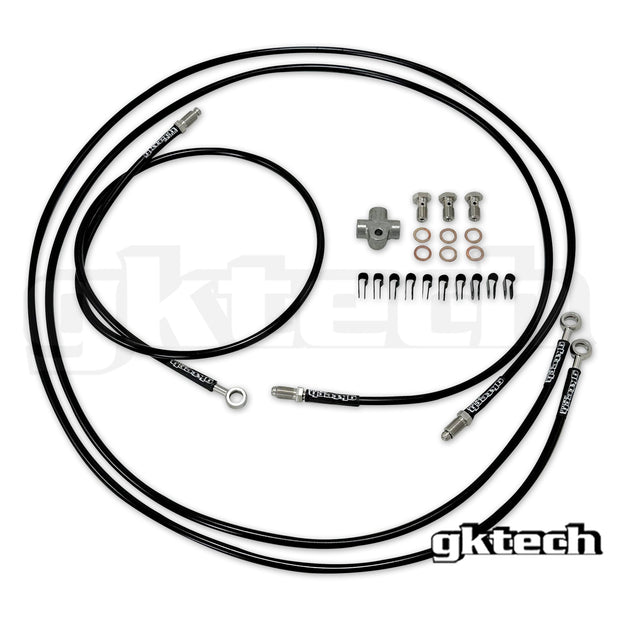 GKTech - FR-S / GR86 / BRZ e-brake braided brake line kit - GT86-DUAL