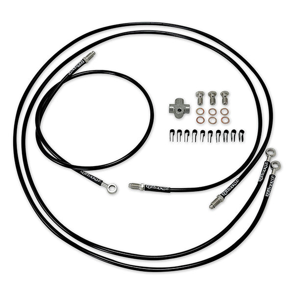 GKTech - FR-S / GR86 / BRZ e-brake braided brake line kit - GT86-DUAL