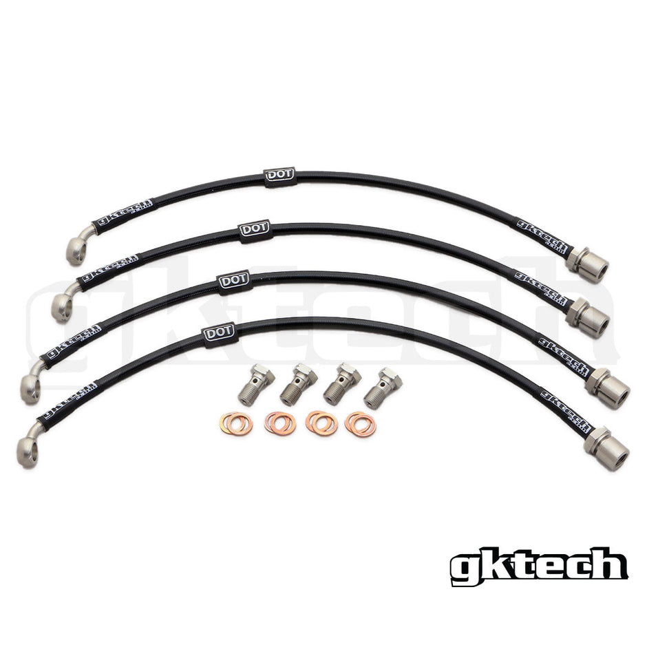 GKTech - Lexus/Toyota IS300 Braided Brake Lines (Front & Rear set) - IS20-BRKE